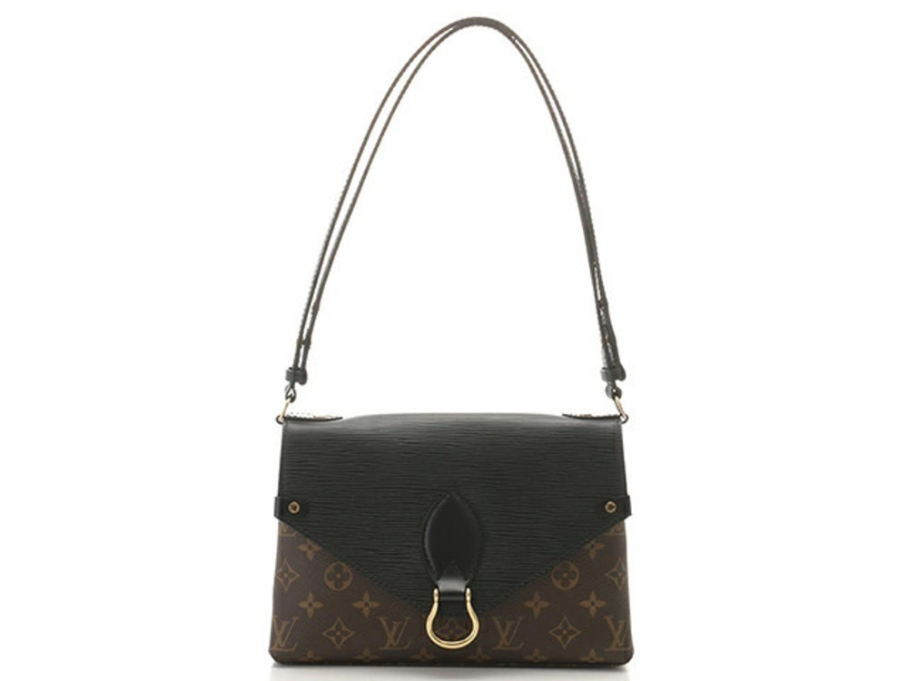 LOUIS VUITTON Handbag Saint Michel Monogram Epi Noir Black